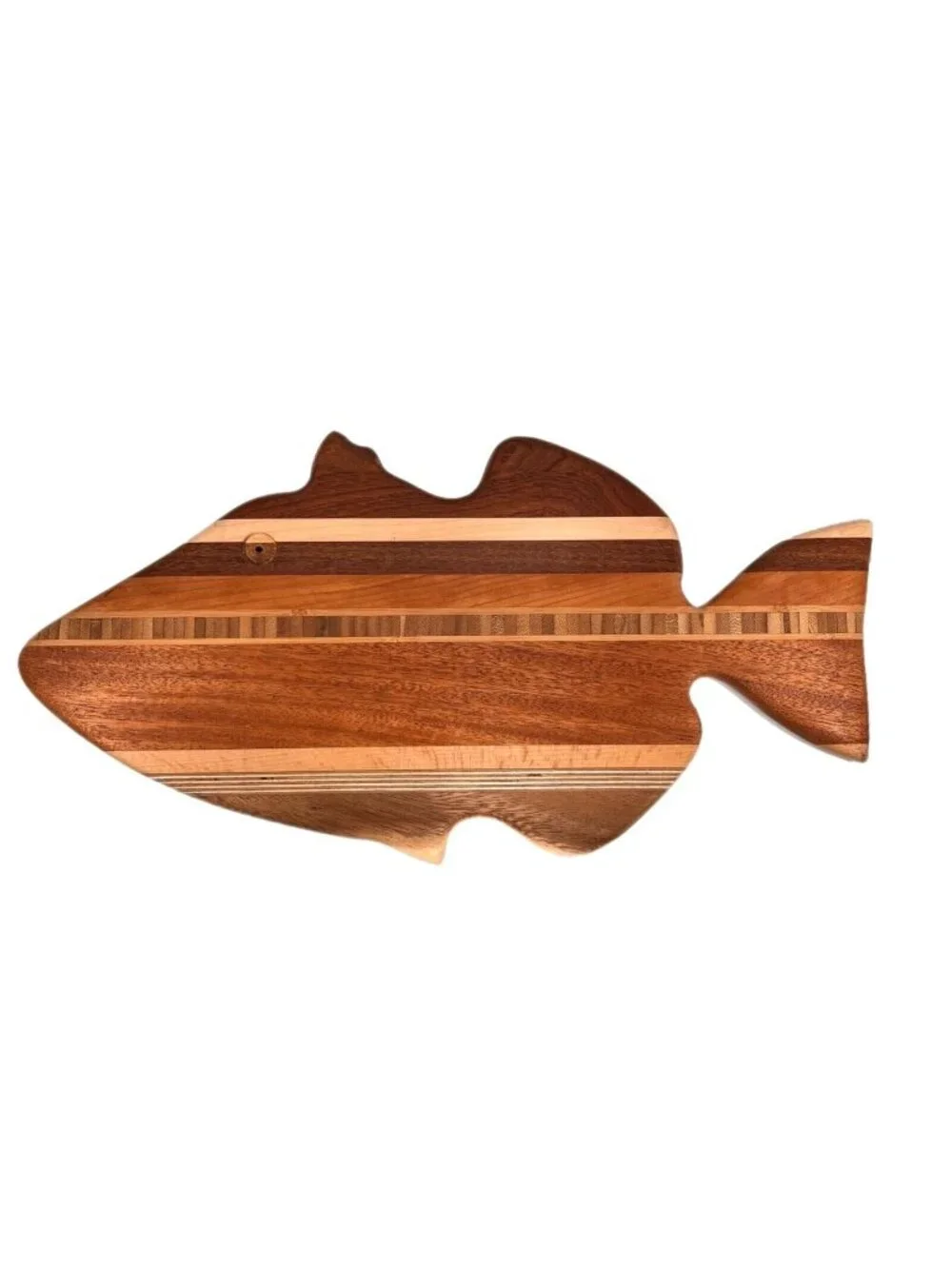 Handmade Inlaid Fish Cutting Board Hard Wood Charcuterie Cheese